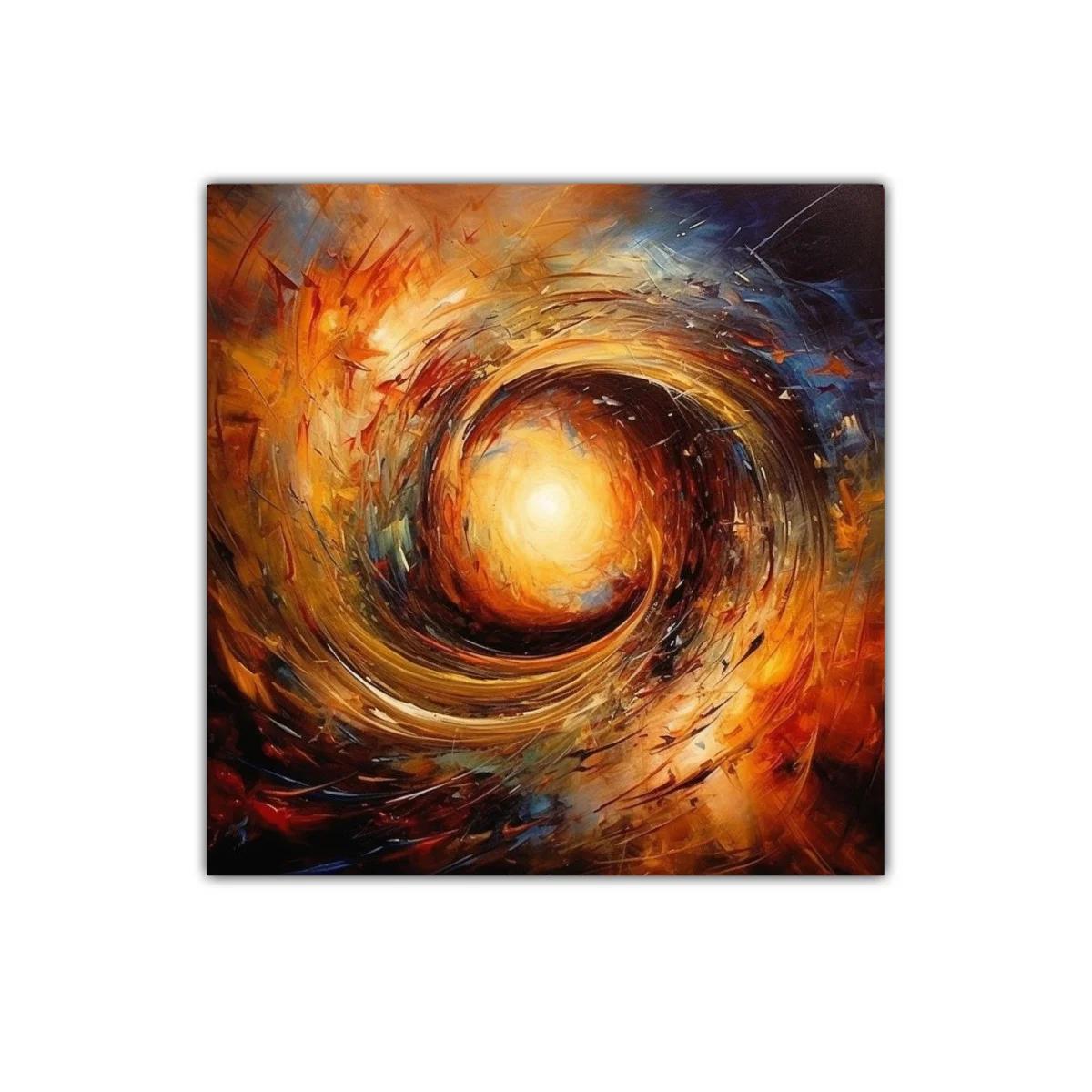 Cuadro Abstracto Espiral de Luz y Energía Cálida — imagen principal
