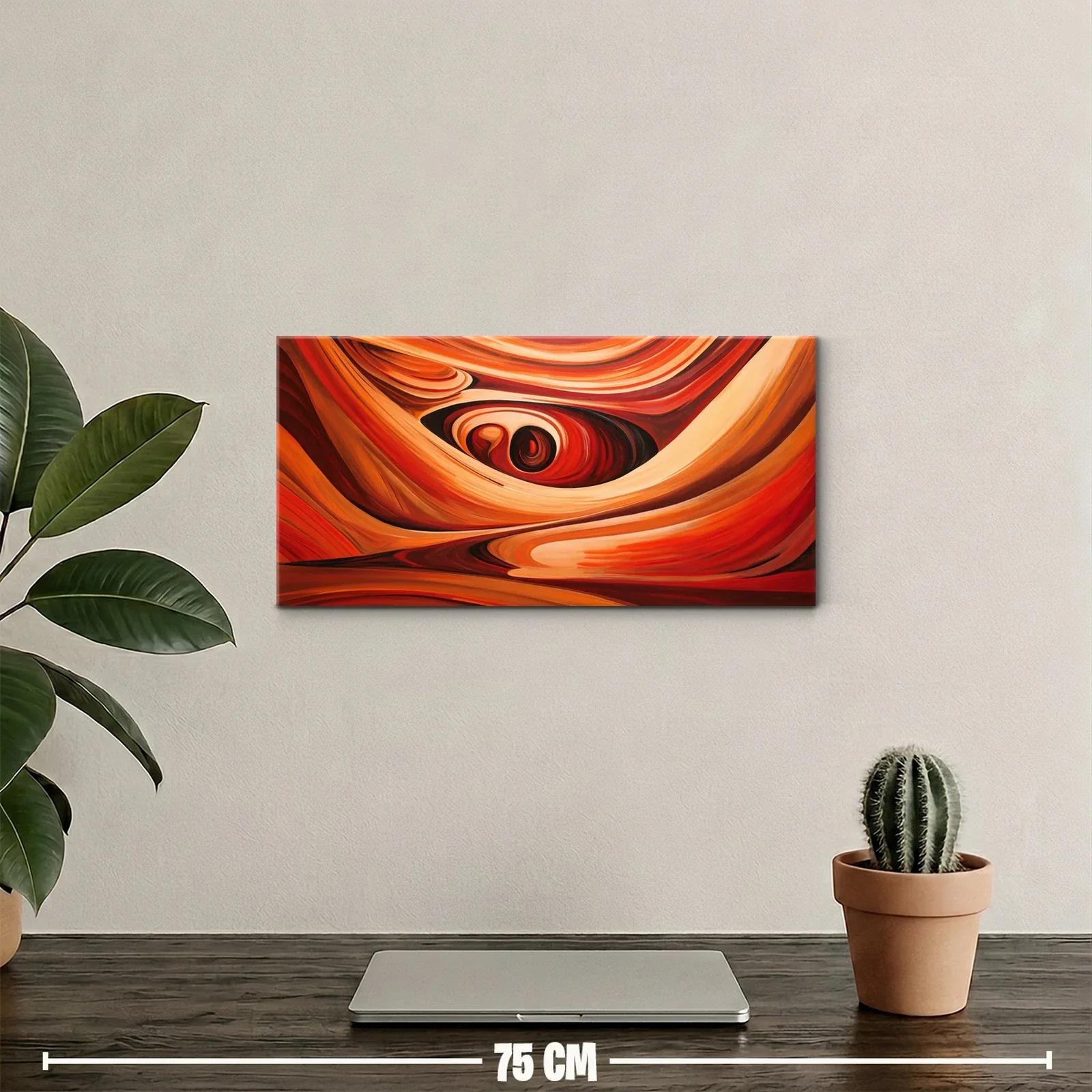Cuadro formas onduladas abstractas con óvalo tipo ojo — miniatura 2