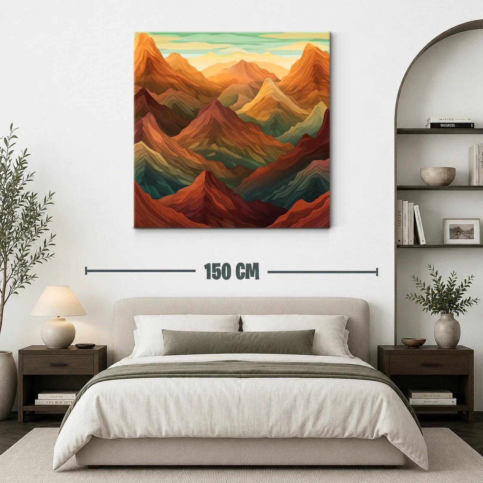 Montañas abstractas con tonos cálidos al atardecer — miniatura 3