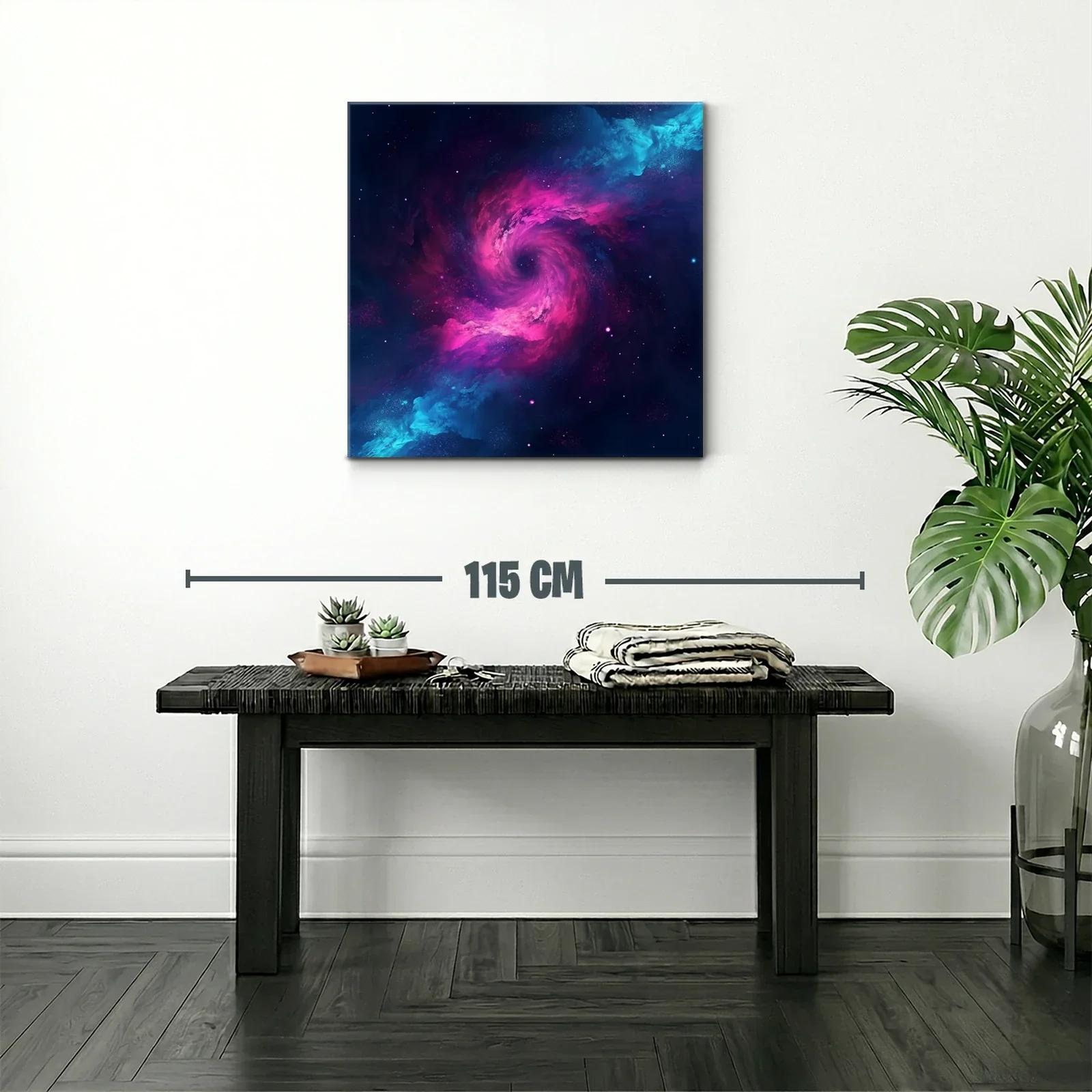 Explosión Cósmica en Tonos Vivos de Azul y Rosa — miniatura 2