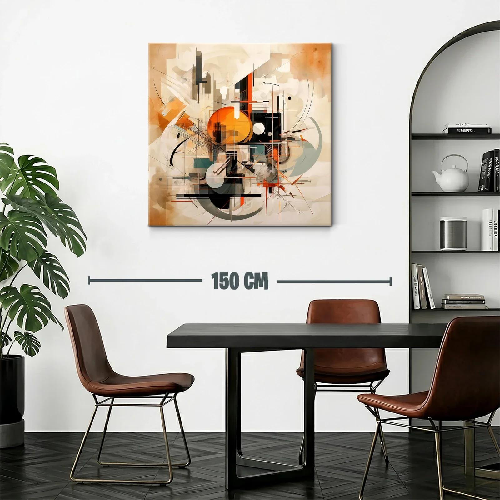 Composición abstracta con formas geométricas y tonos cálidos — miniatura 2