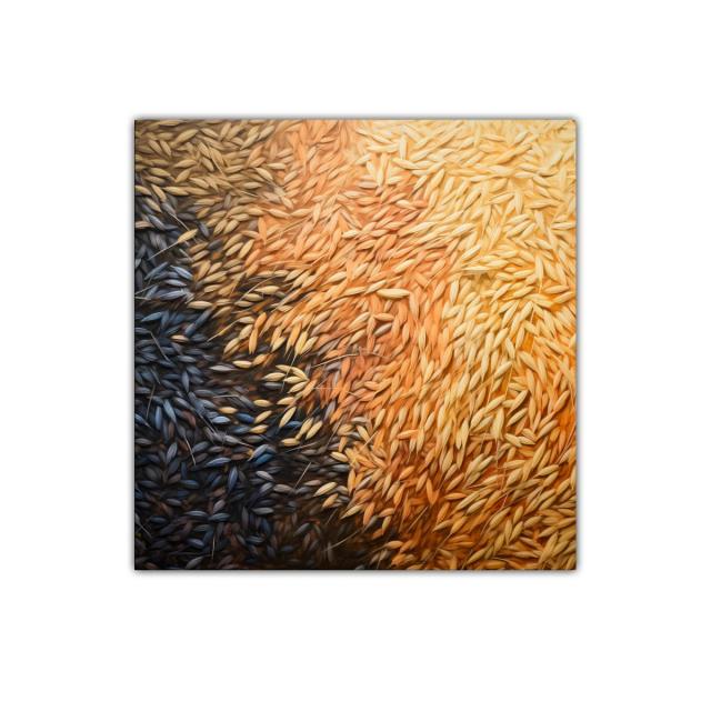 Cuadro decorativo con patrones naturales en tonos cálidos