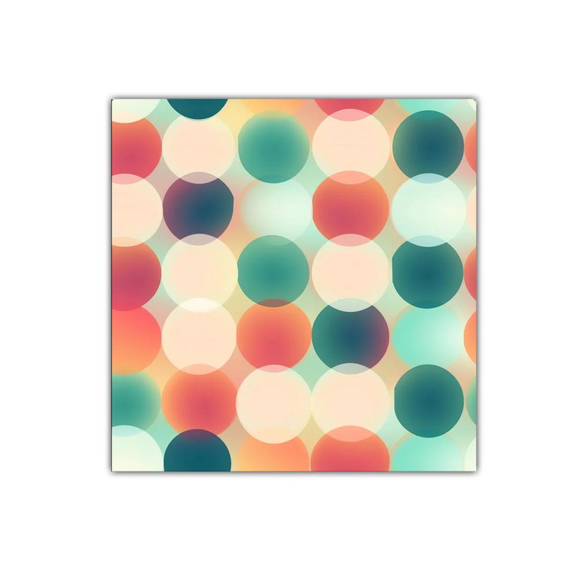 Cuadro decorativo con patrón de círculos difuminados multicolor