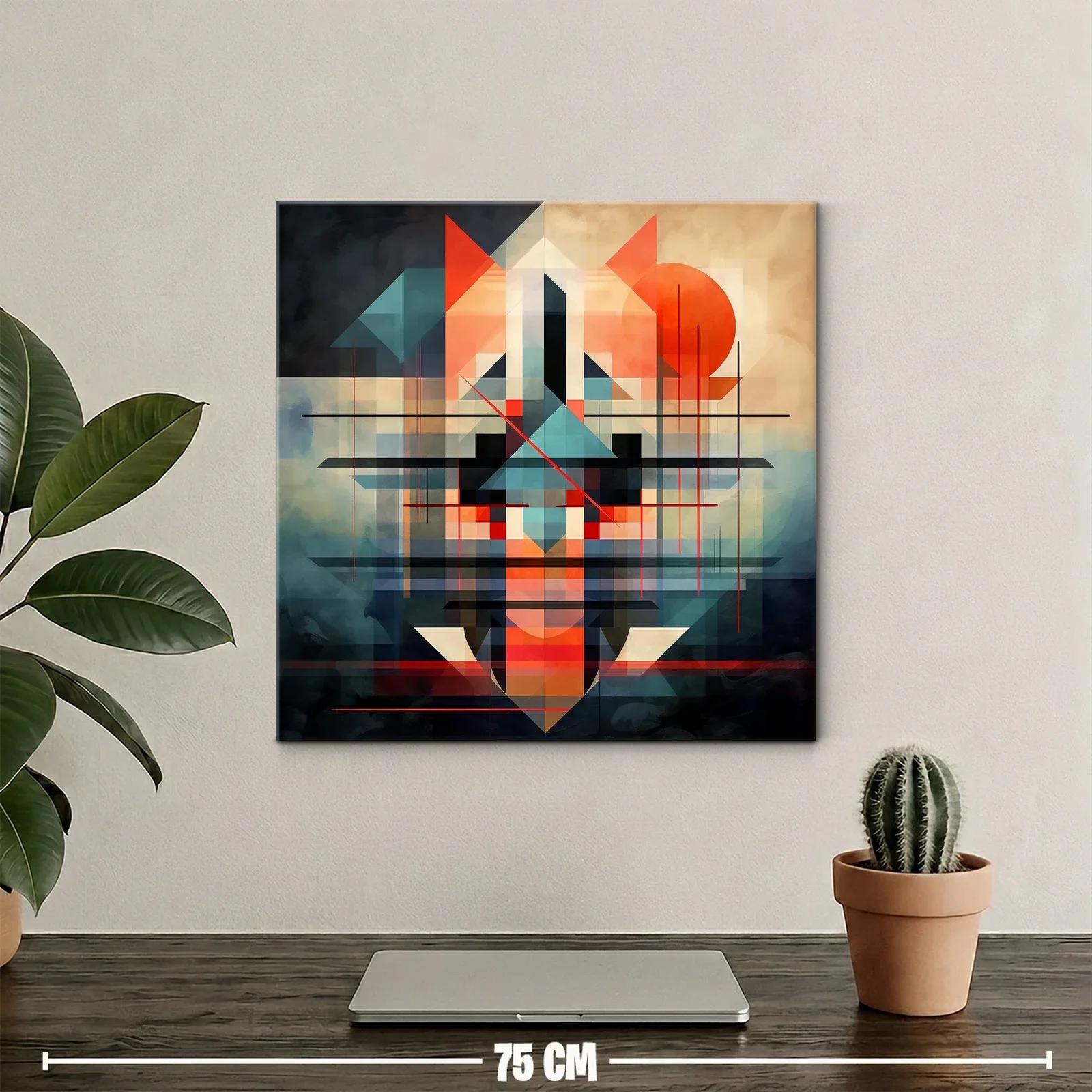 Composición geométrica con tonos cálidos y contrastes modernos — miniatura 2