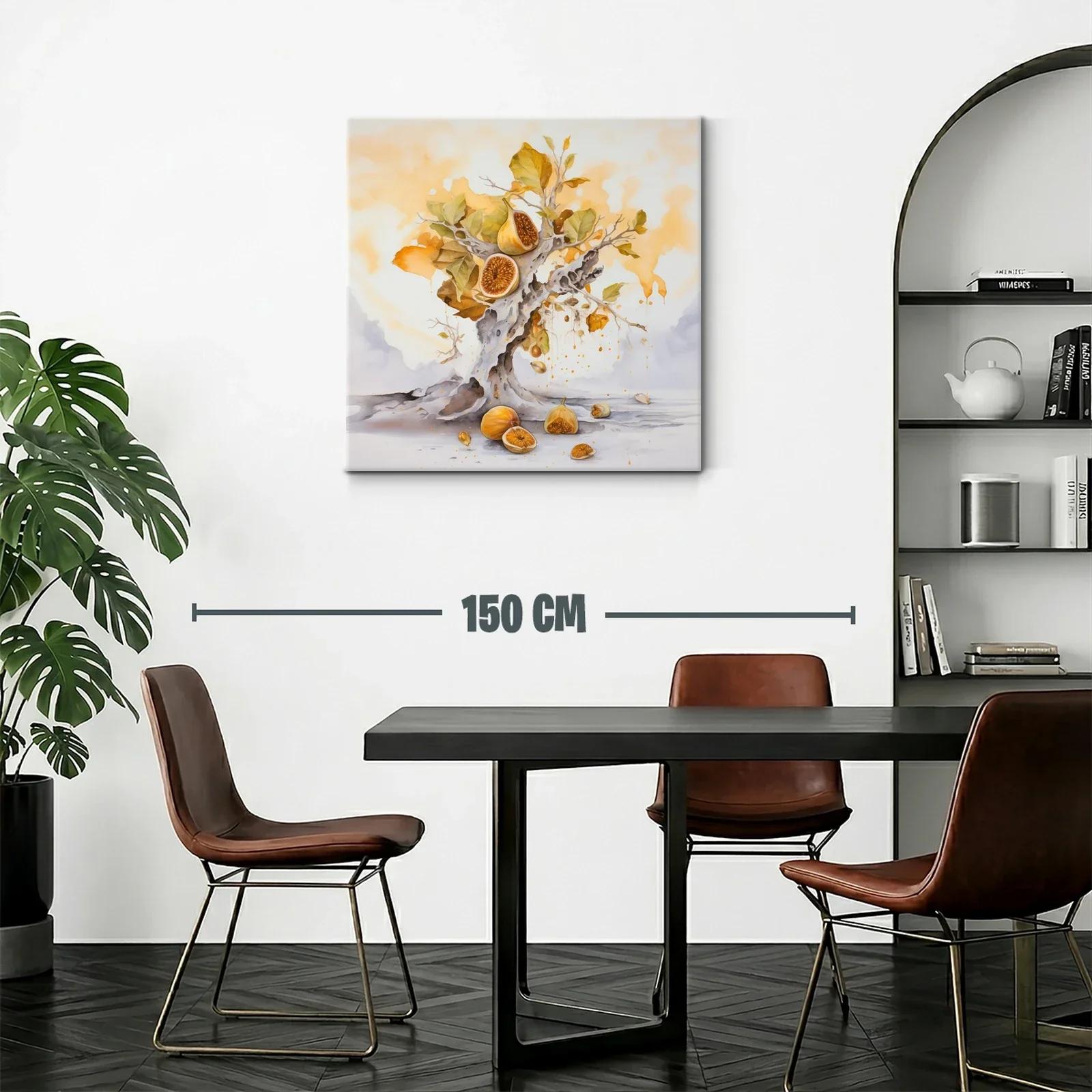 Composición artística de higo y árbol en tonos cálidos — miniatura 2