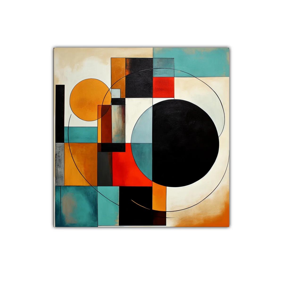 Cuadro abstracto con formas geométricas y colores vibrantes — imagen principal