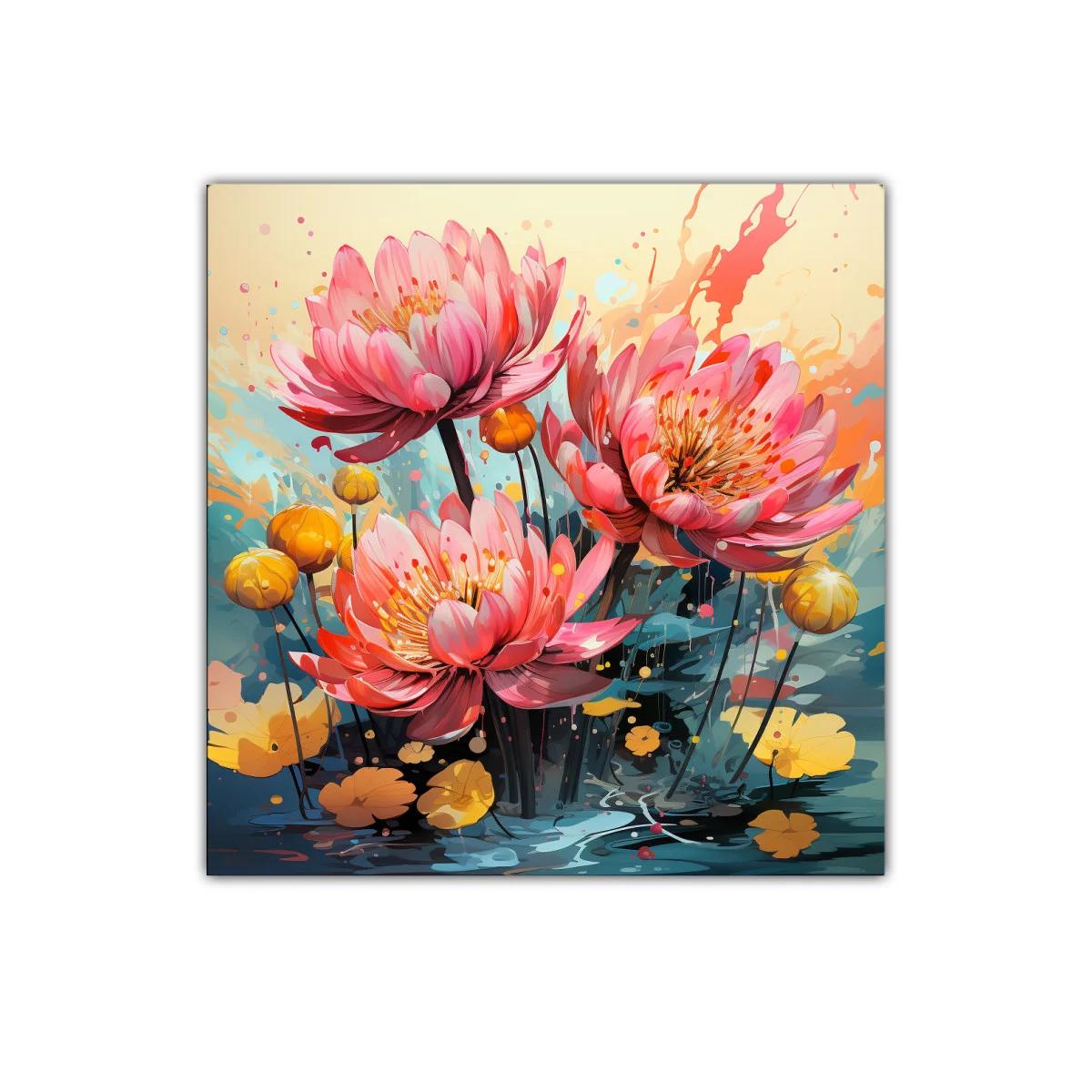 Flores vibrantes en tonos cálidos para decorar interiores