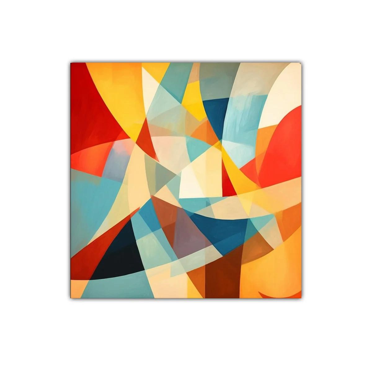 Cuadro abstracto con dinamismo y colores vibrantes — imagen principal