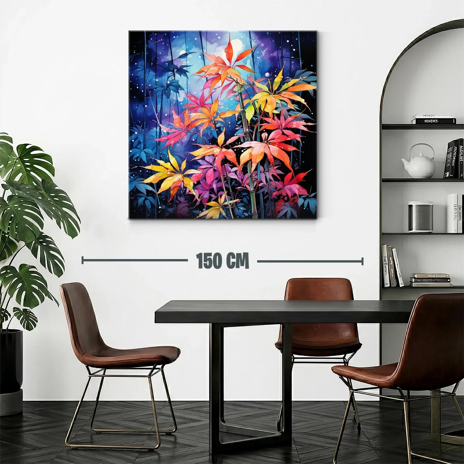 Flores vibrantes sobre fondo nocturno azul profundo — miniatura 2
