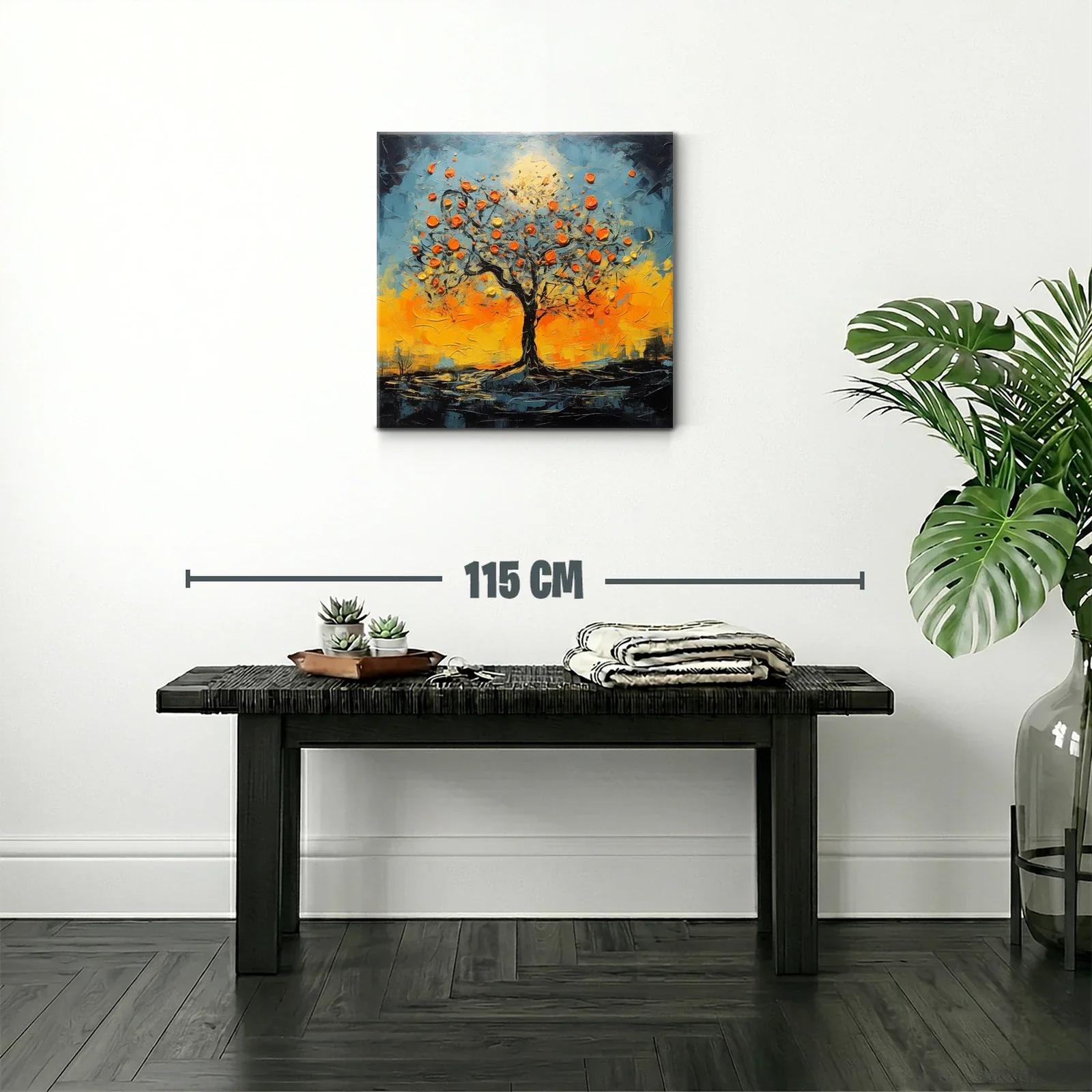 Árbol vibrante con frutos en contraste cálido y frío — miniatura 2