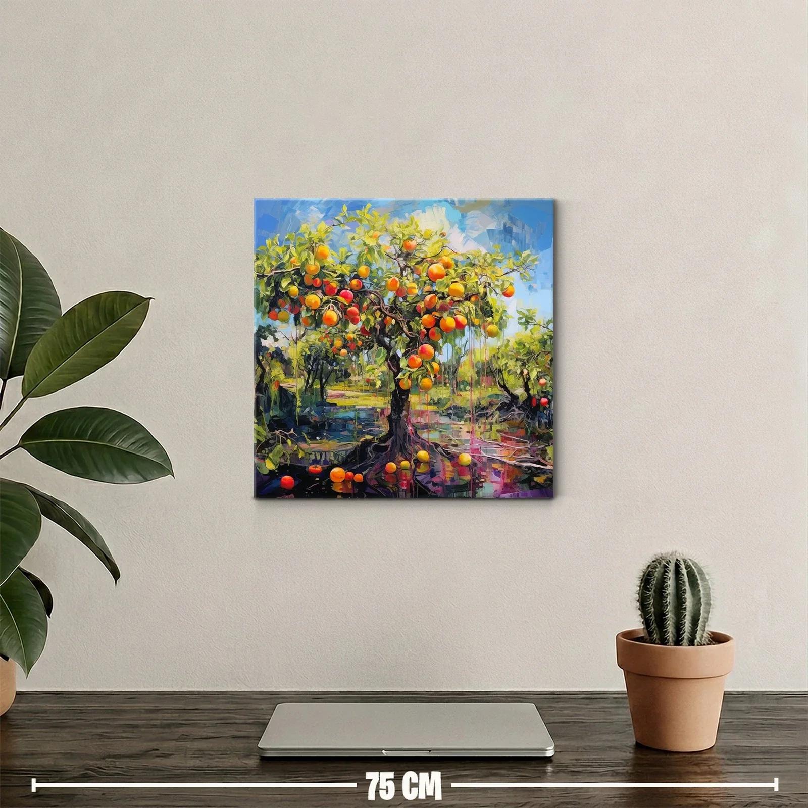 Árbol de frutas vibrante en un paisaje lleno de luz — miniatura 2