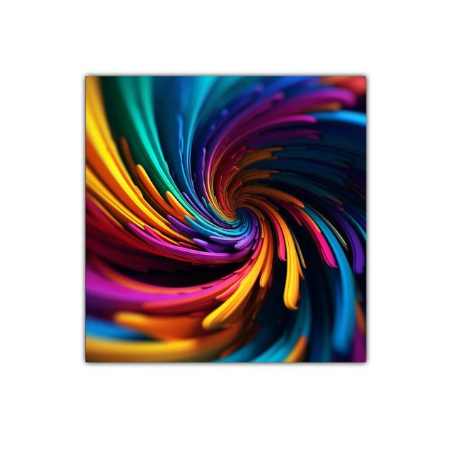 Cuadro espiral de colores vibrantes para decoración moderna