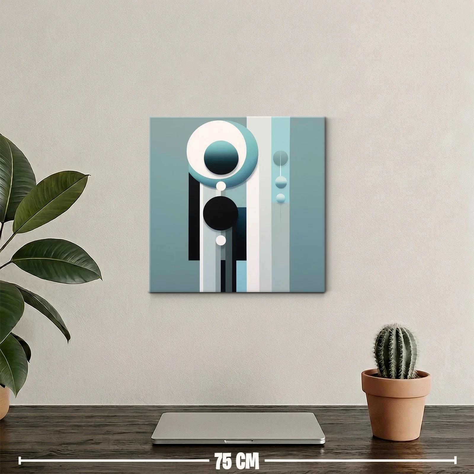 Composición geométrica en tonos azules y blancos — miniatura 2