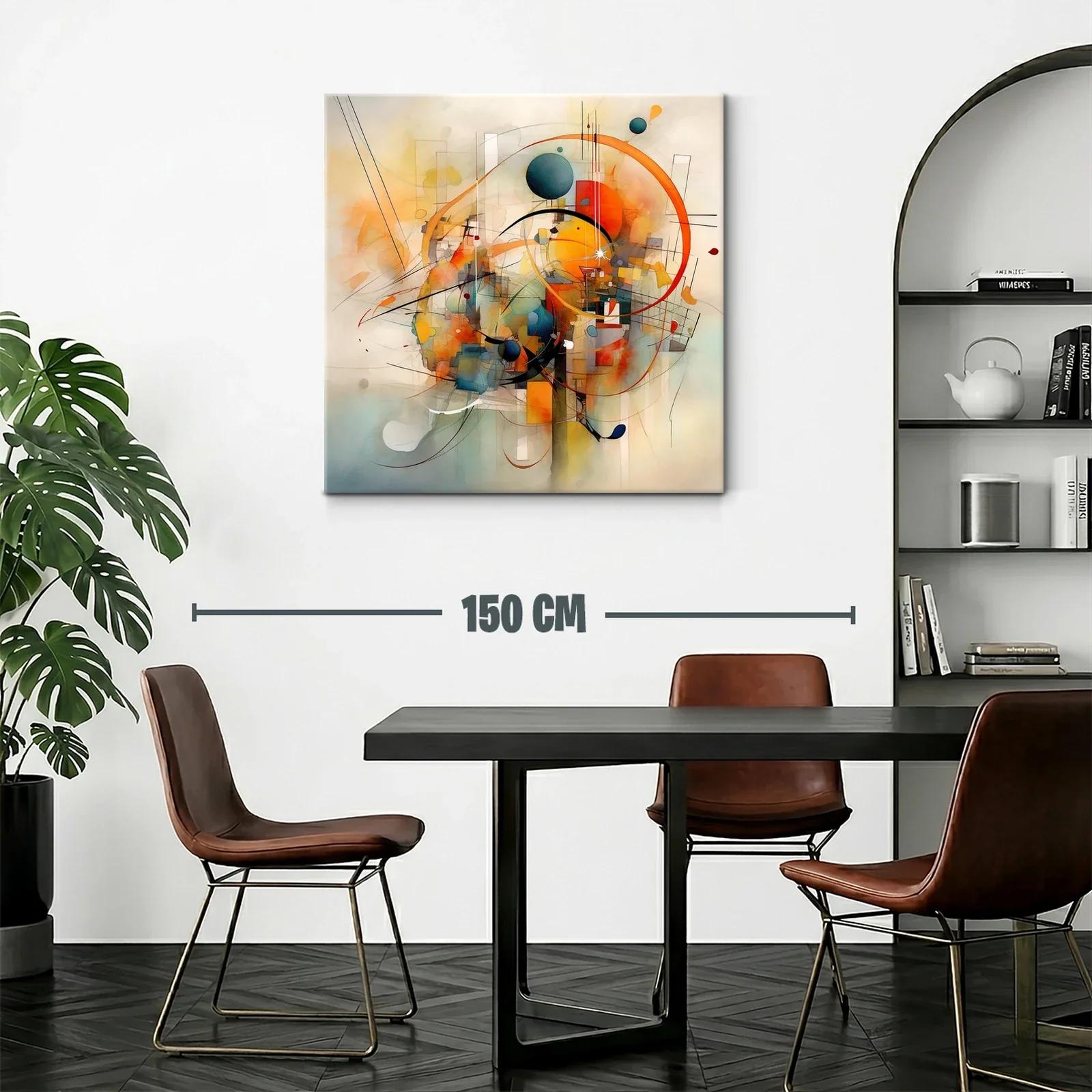 Composición abstracta con formas geométricas y tonos cálidos — miniatura 2