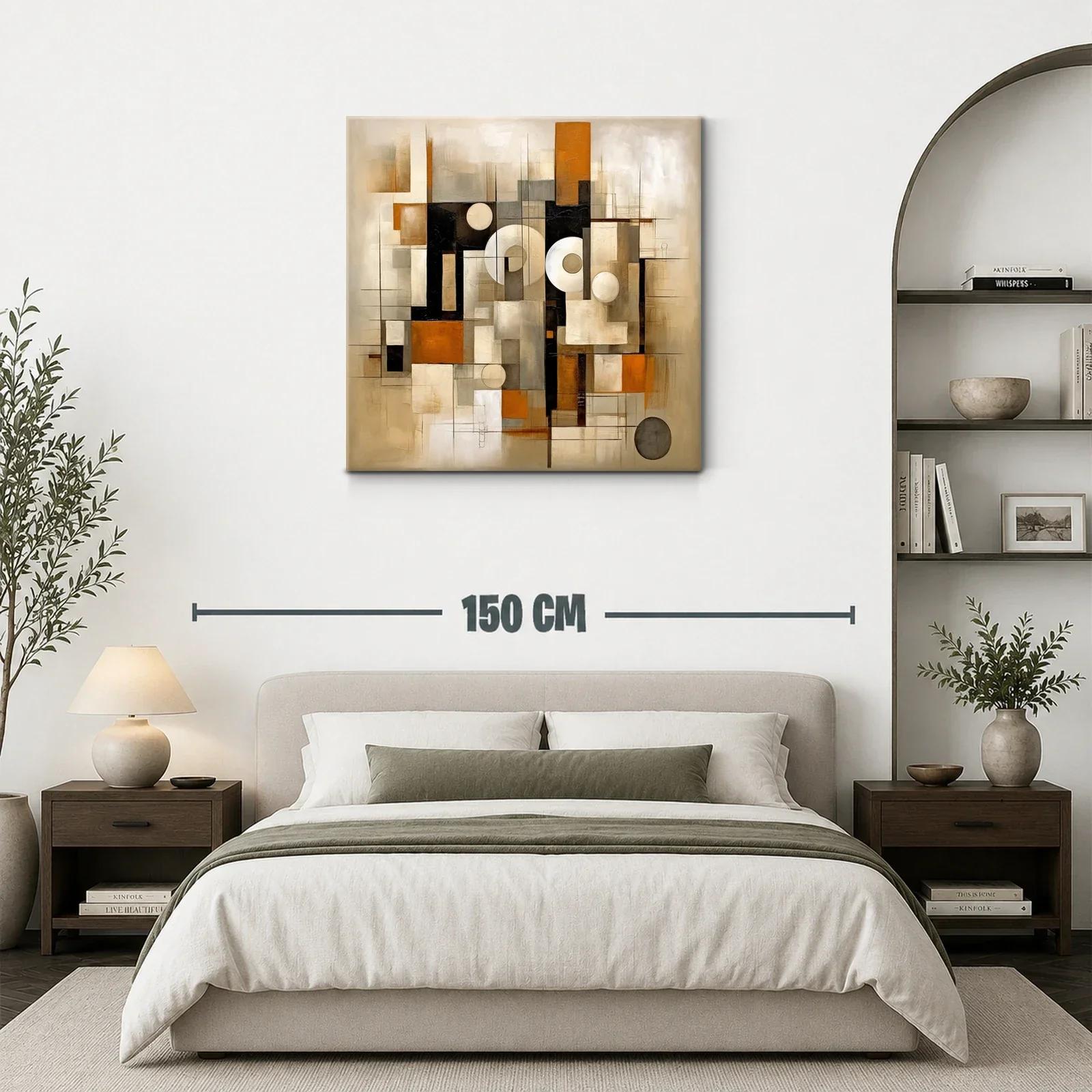 Composición abstracta con formas geométricas y tonos cálidos — miniatura 3