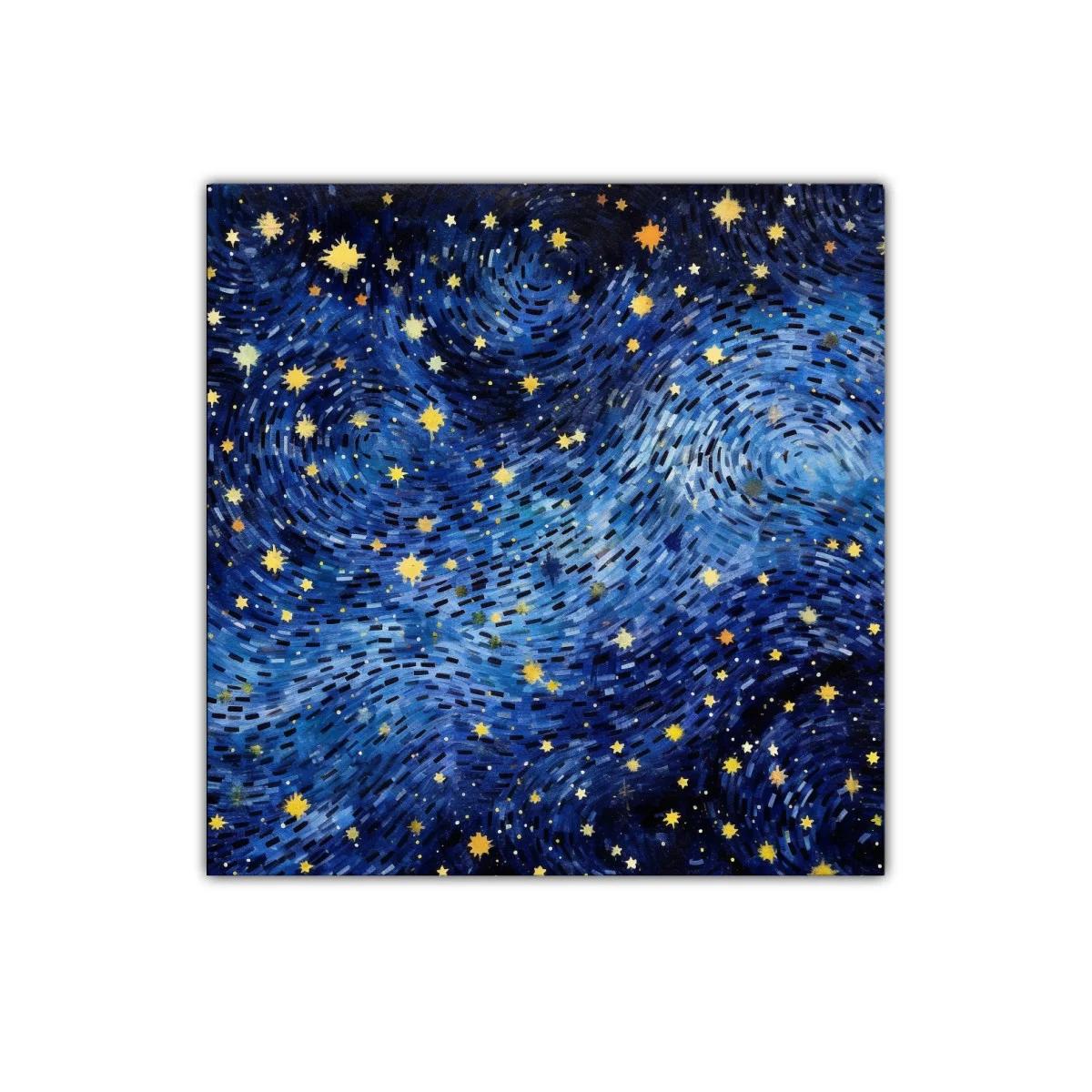 Cuadro con cielo estrellado vibrante y dinámico — imagen principal