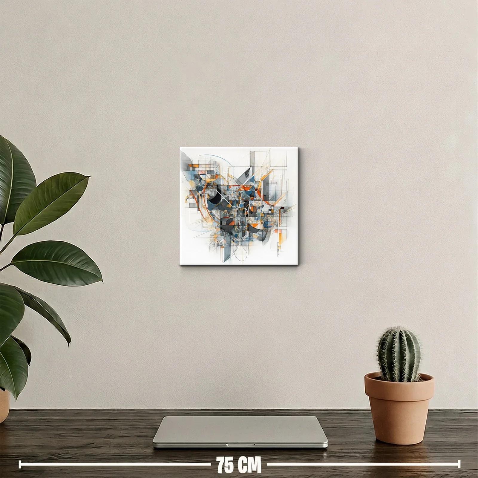 Composición abstracta con líneas geométricas y tonos cálidos — miniatura 2