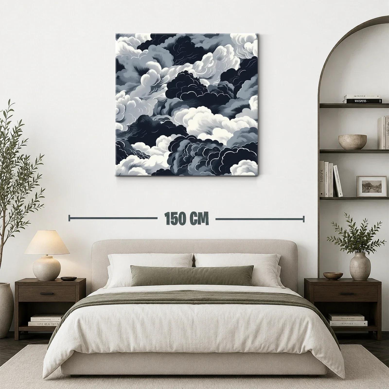 Composición de nubes en tonos grises y negros intensos — miniatura 3