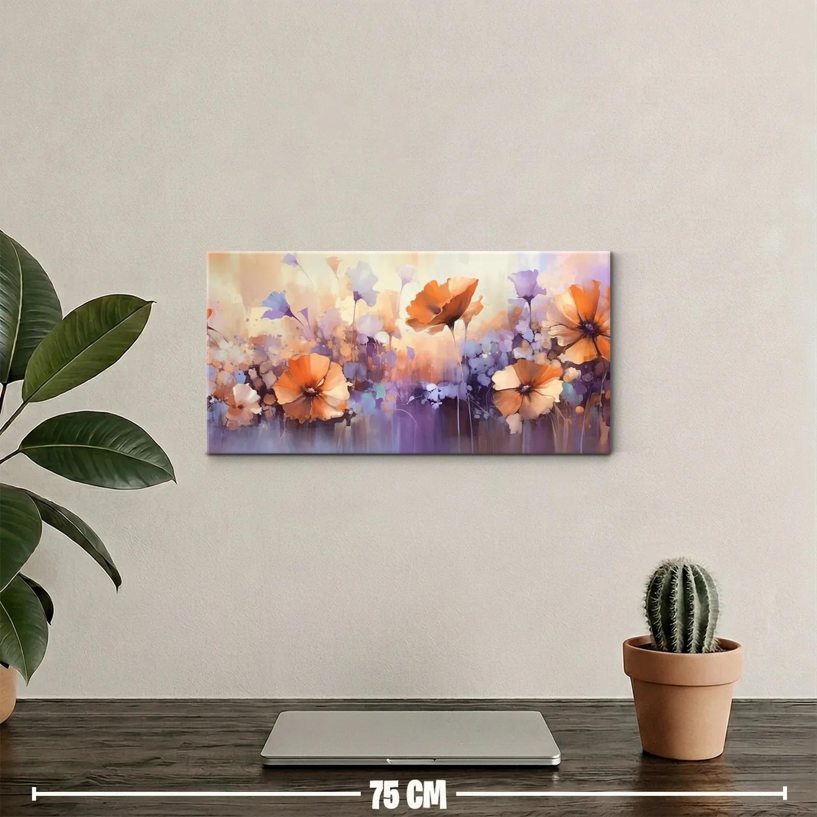 Cuadro amapolas anaranjadas con pinceladas suaves y difusas — miniatura 2