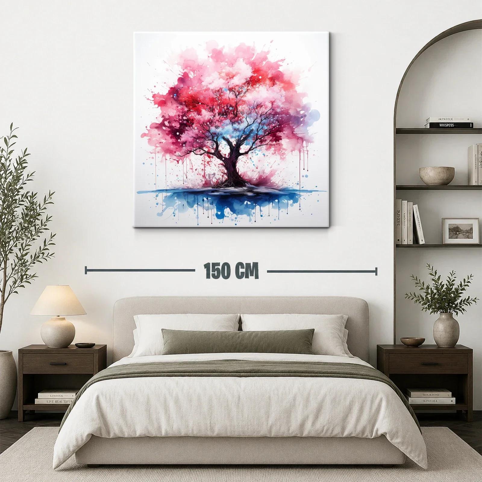 Árbol vibrante entre tonos rosas y azulados — miniatura 3