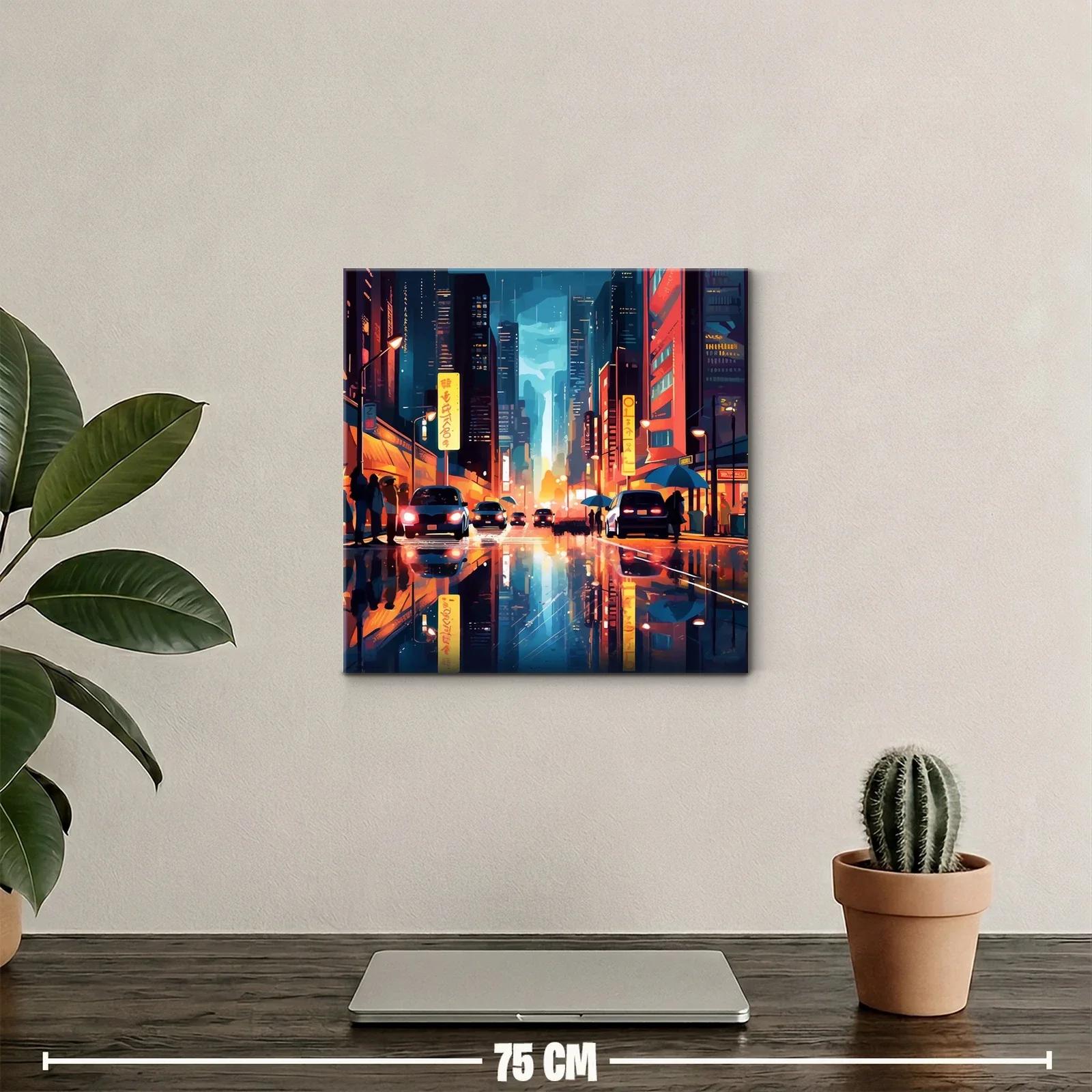 Atardecer urbano con reflejos vibrantes en la ciudad — miniatura 2