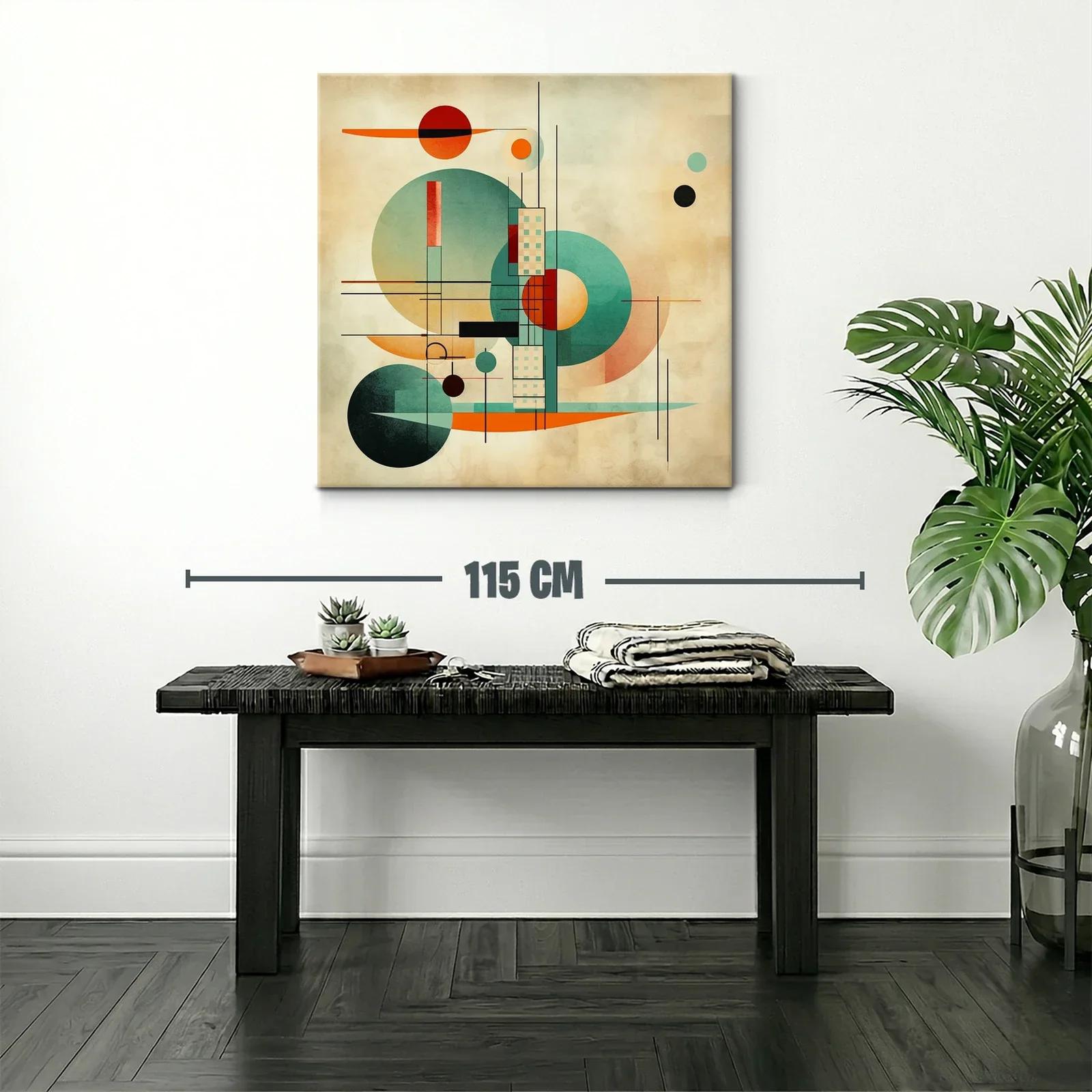 Composición abstracta con formas geométricas y tonos cálidos — miniatura 2