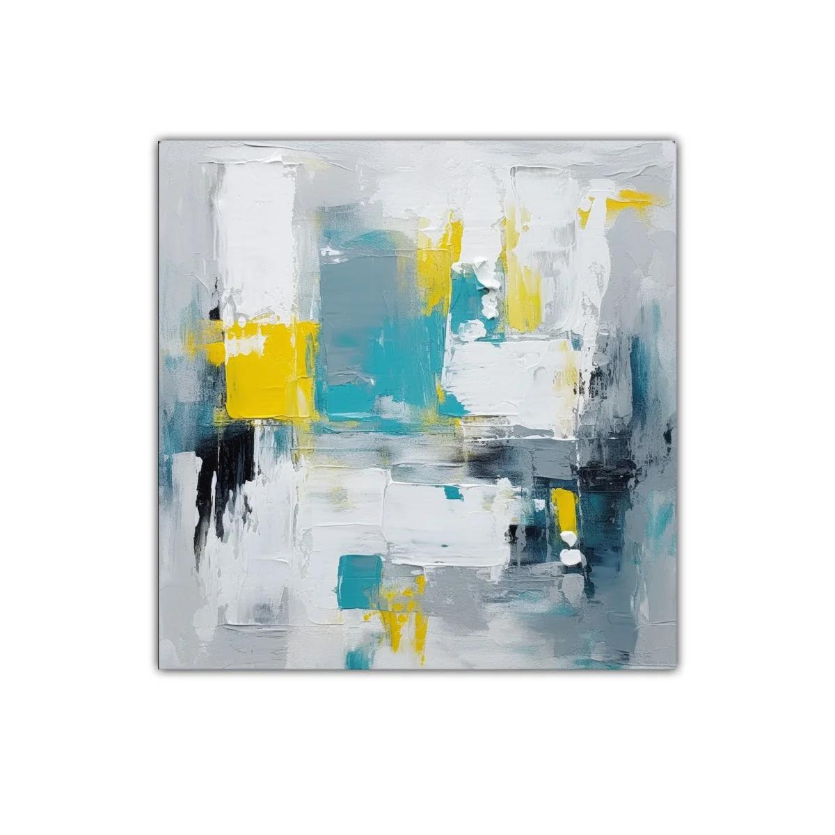 Composición abstracta con toques vibrantes y neutros — imagen principal