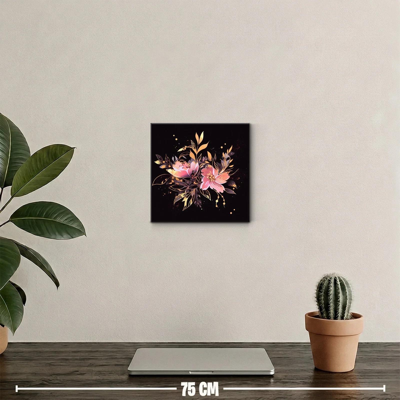 Elegancia floral en tonos dorados y rosas suaves — miniatura 2
