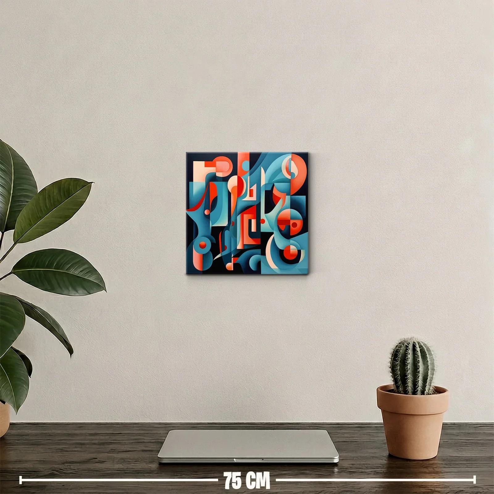 Composición abstracta con formas geométricas en colores intensos — miniatura 2