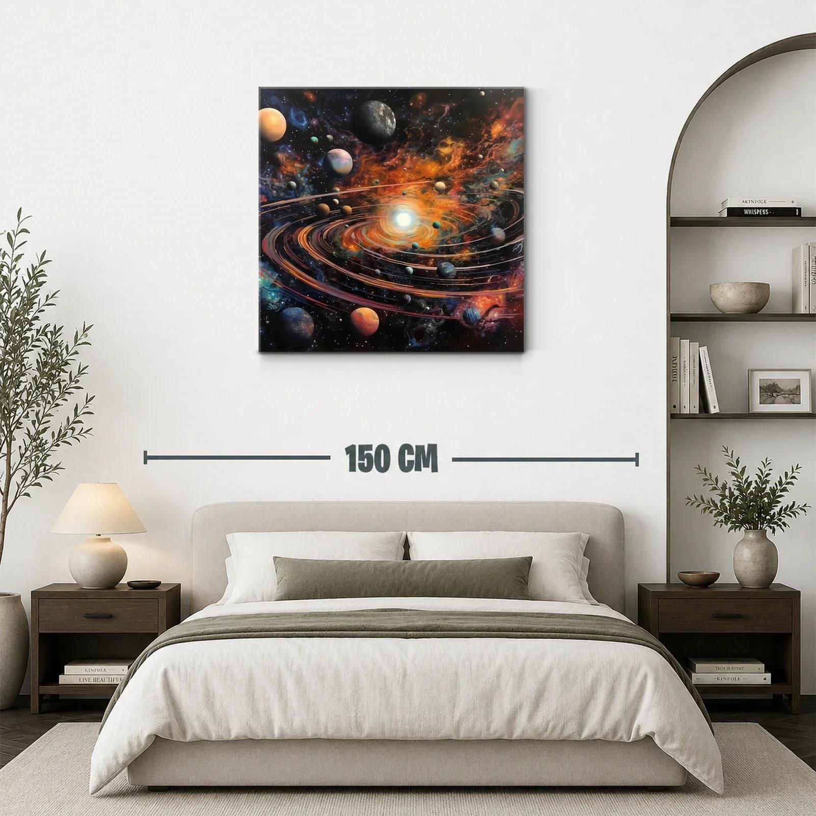 Universo dinámico con planetas y galaxias en movimiento — miniatura 3
