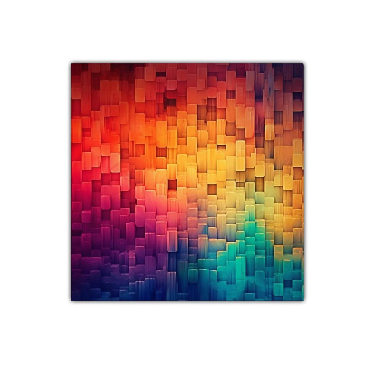 Cuadro abstracto con vibrantes bloques de color y textura — imagen principal