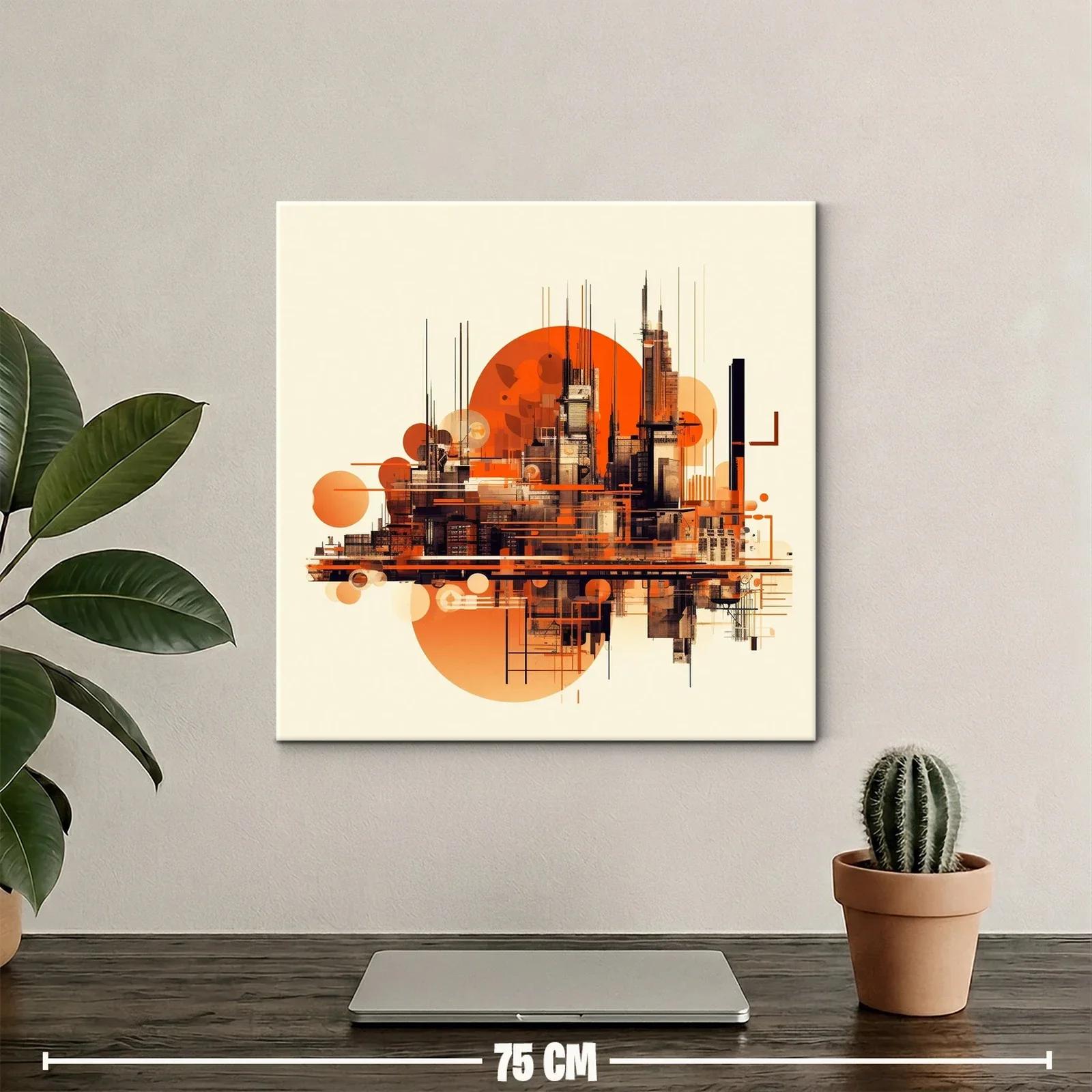 Composición abstracta con formas geométricas y tonos cálidos — miniatura 2