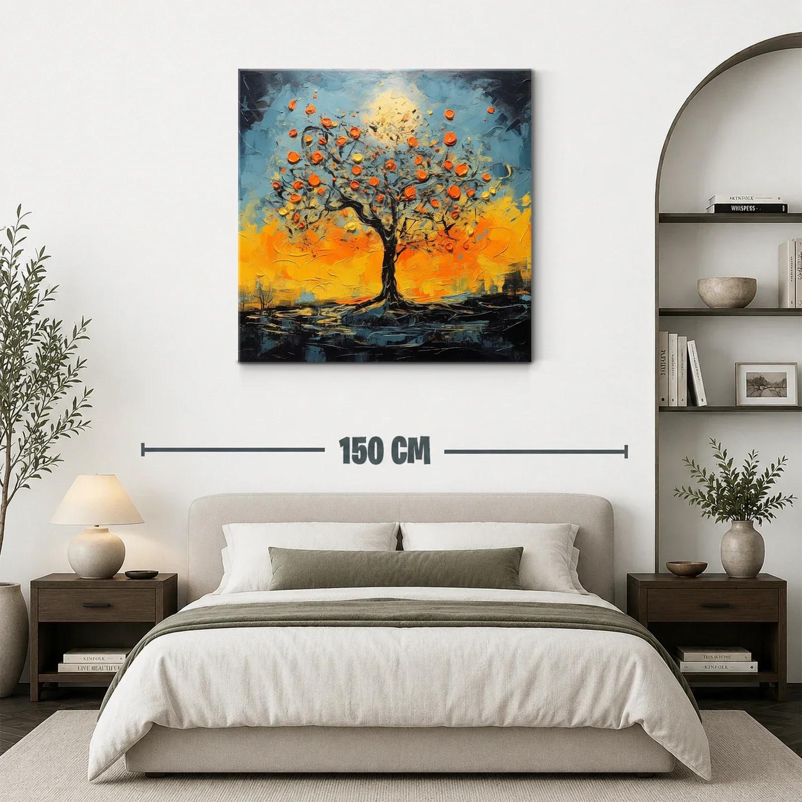 Árbol vibrante con frutos en contraste cálido y frío — miniatura 3