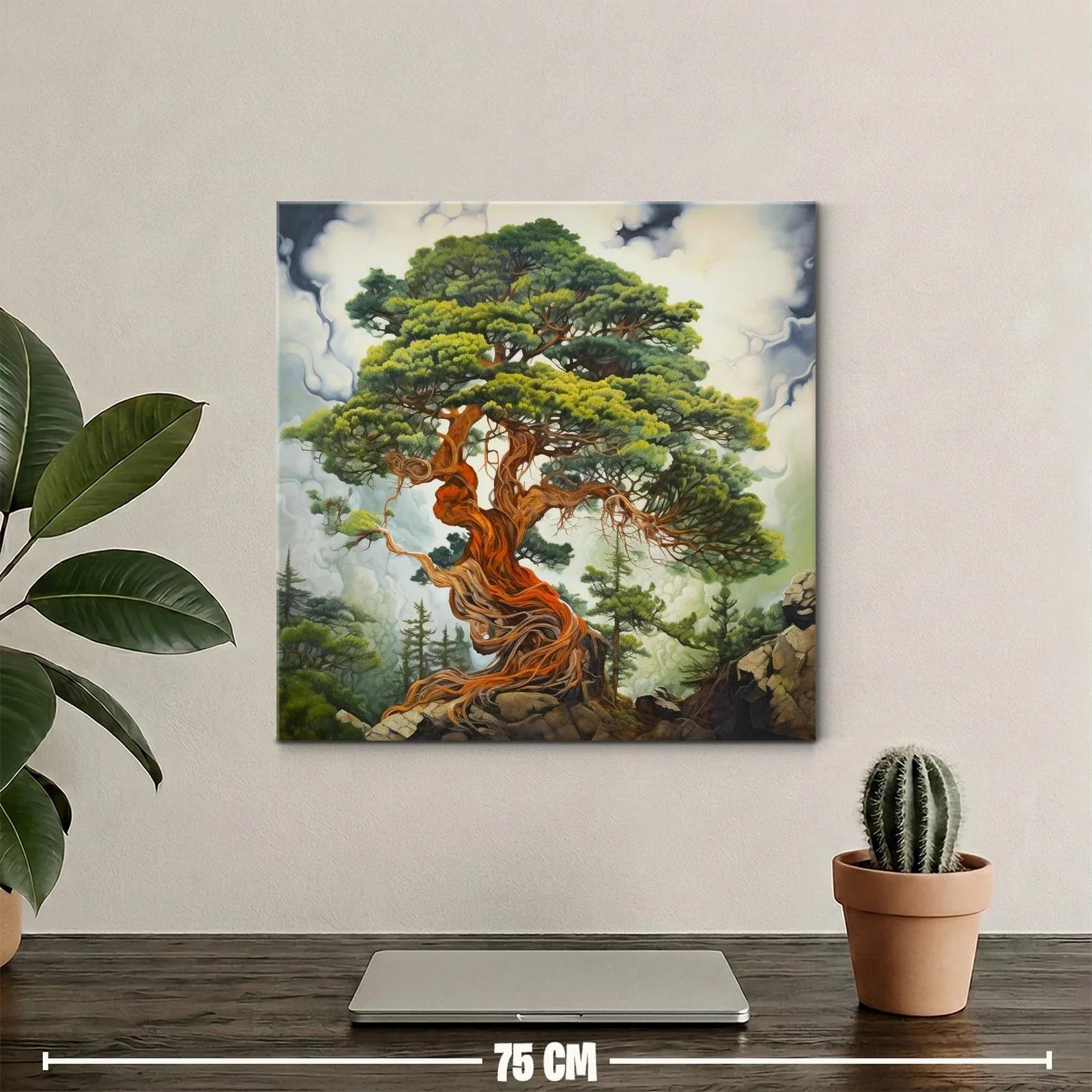 Imponente árbol retorcido con follaje vibrante — miniatura 2
