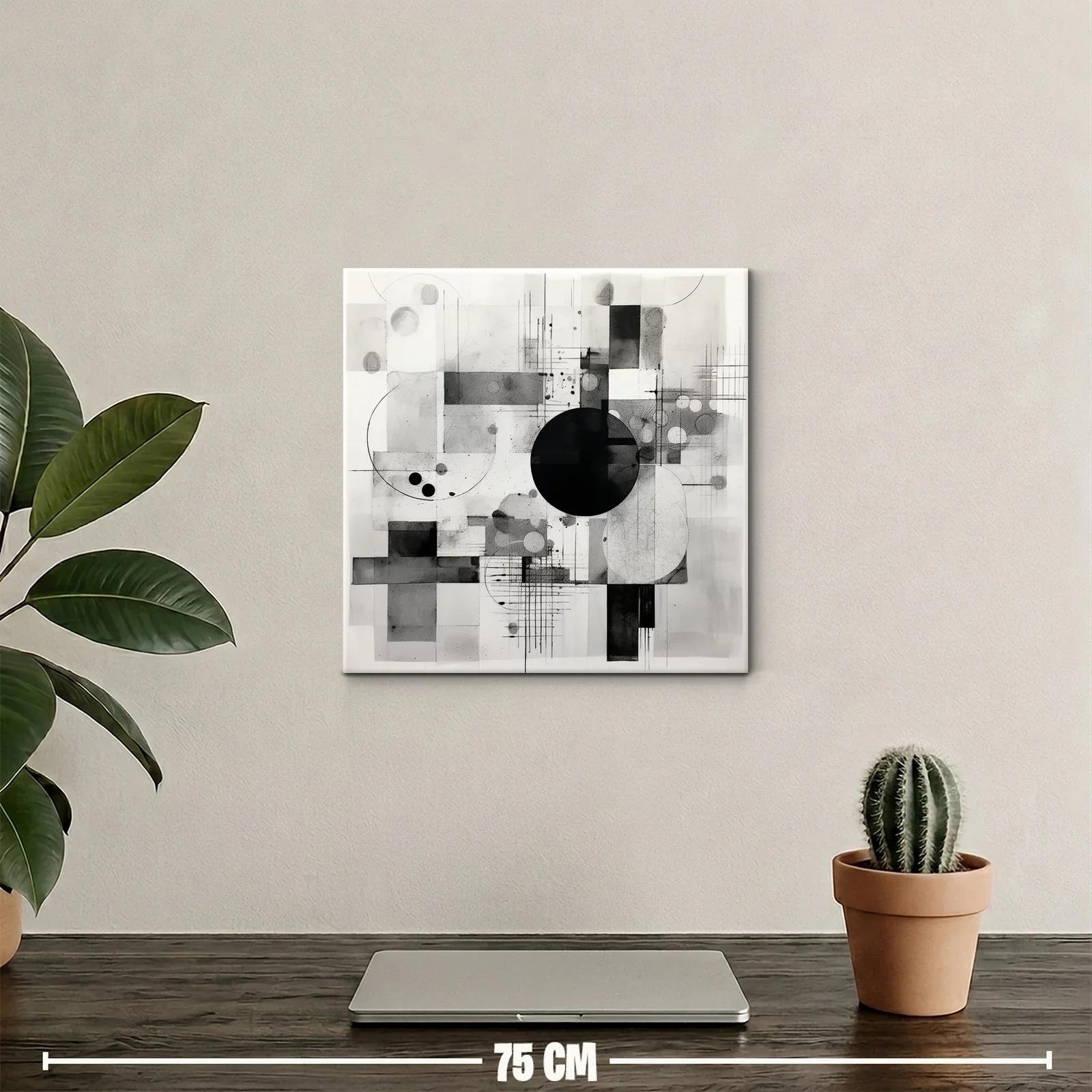 Composición geométrica en blanco negro y grises — miniatura 2