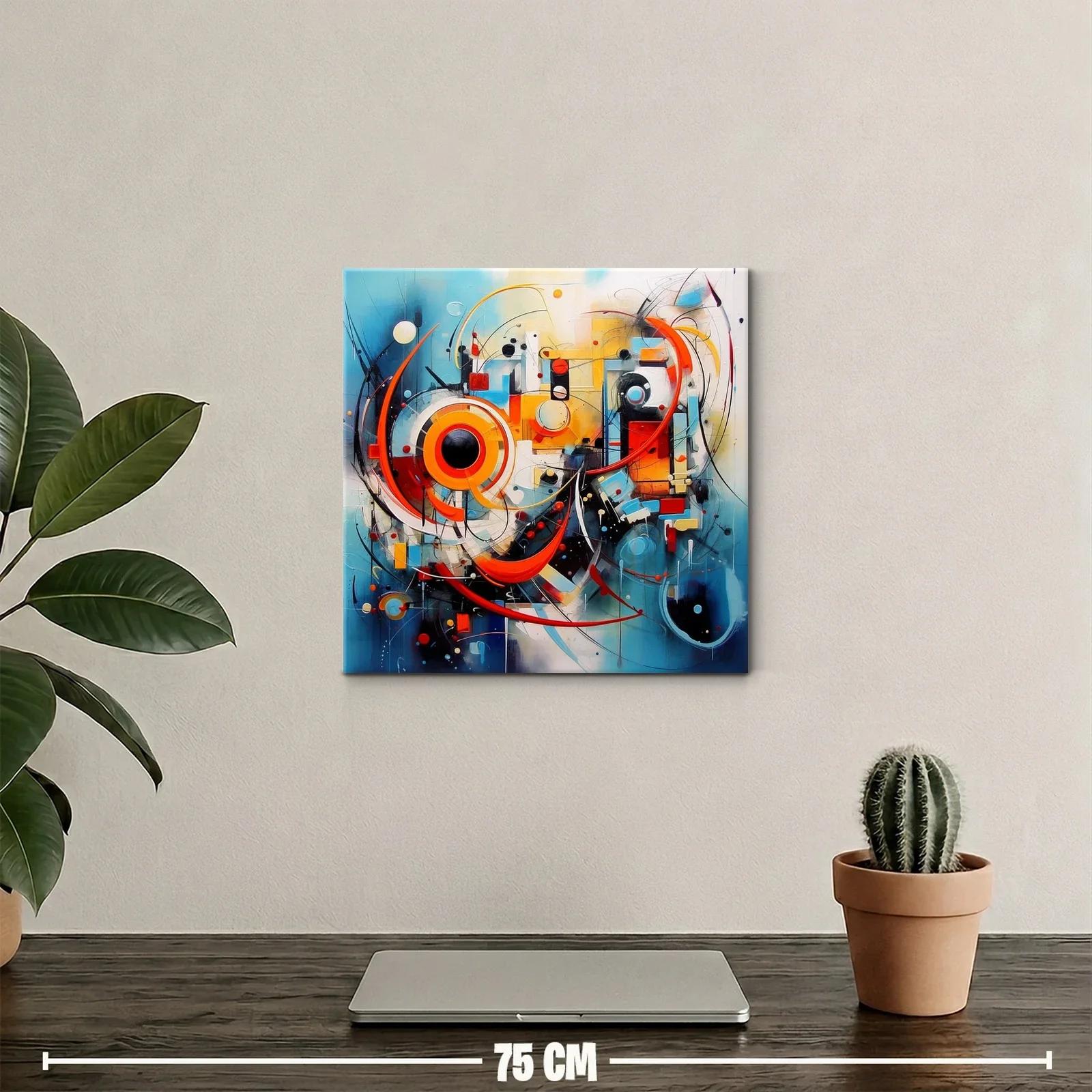 Composición abstracta con círculos y líneas dinámicas — miniatura 2