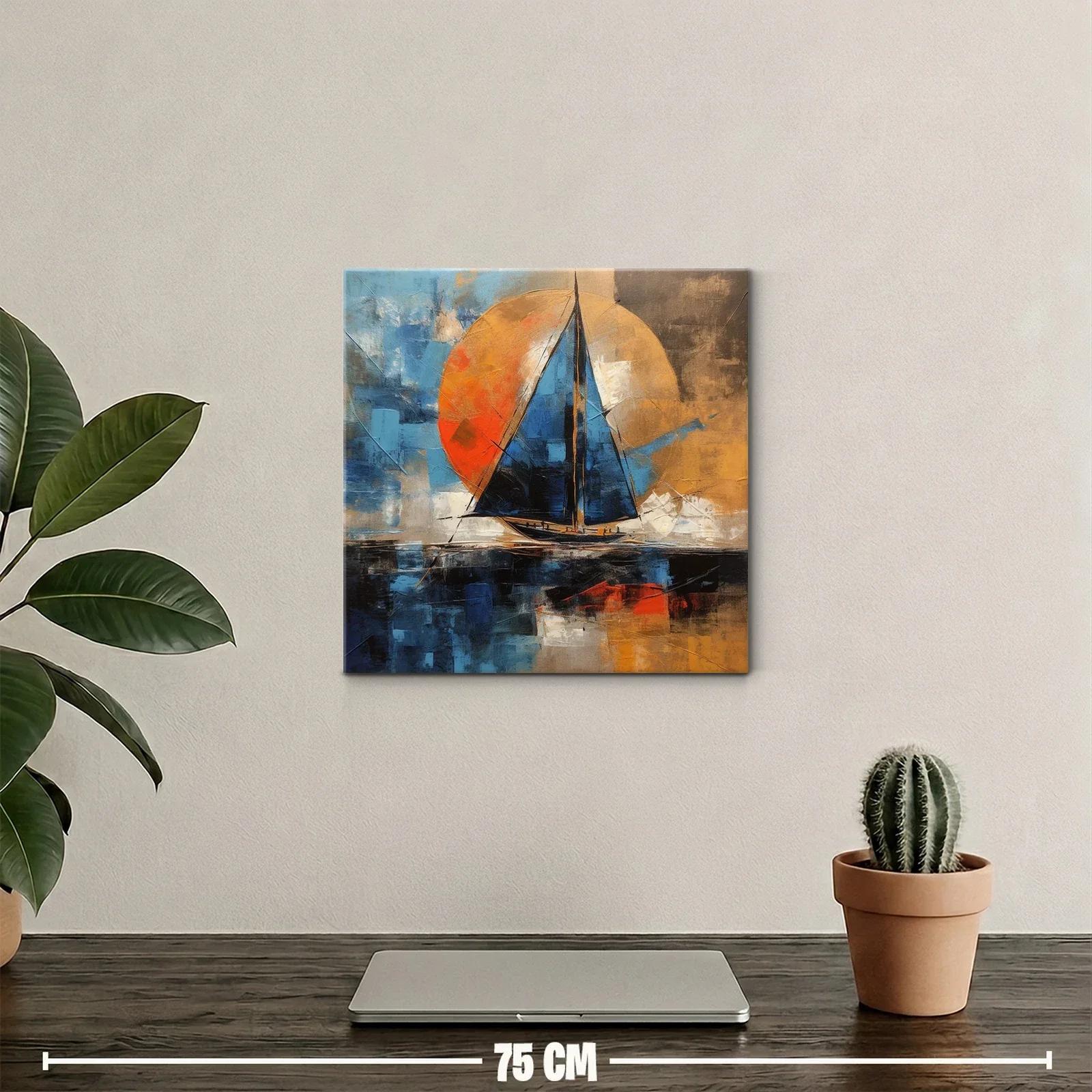 Navegando al Atardecer con Brisa Cálida y Azul — miniatura 2