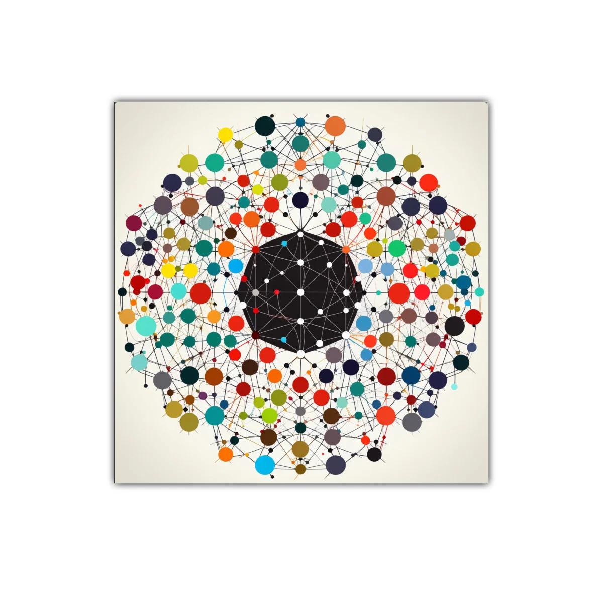 Cuadro decorativo de mandala colorida y moderna — imagen principal