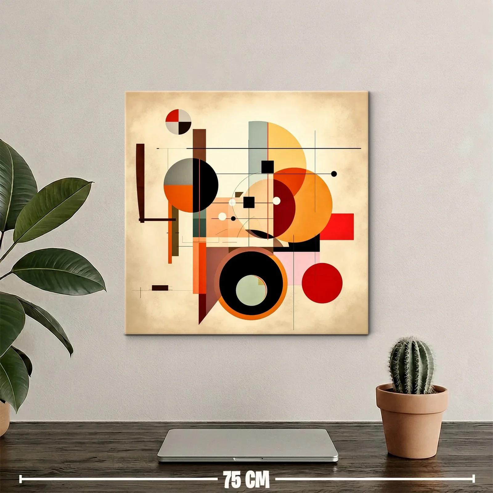 Composición geométrica en tonos cálidos y contrastes vibrantes — miniatura 2