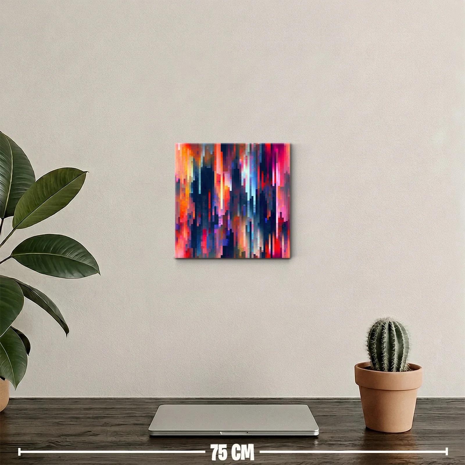 Cuadro abstracto con vibrantes bloques de color en vertical — miniatura 2