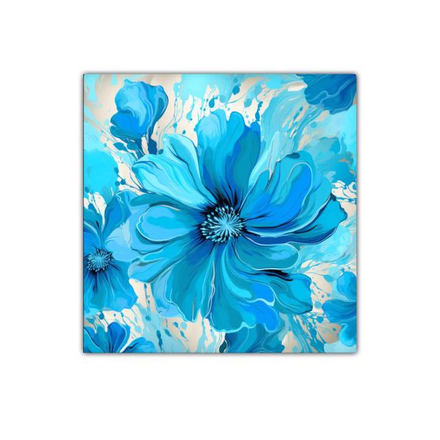 Elegancia floral en azul vibrante para decorar espacios