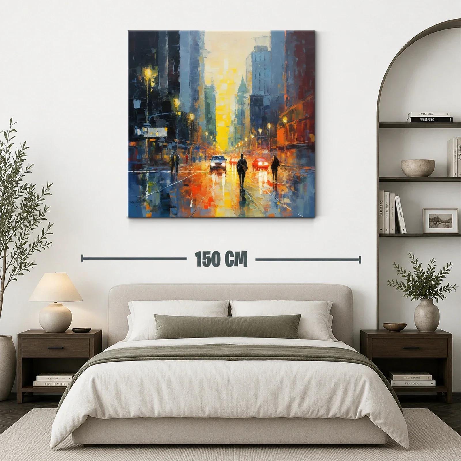 Atardecer urbano con reflejos vibrantes en la ciudad — miniatura 3