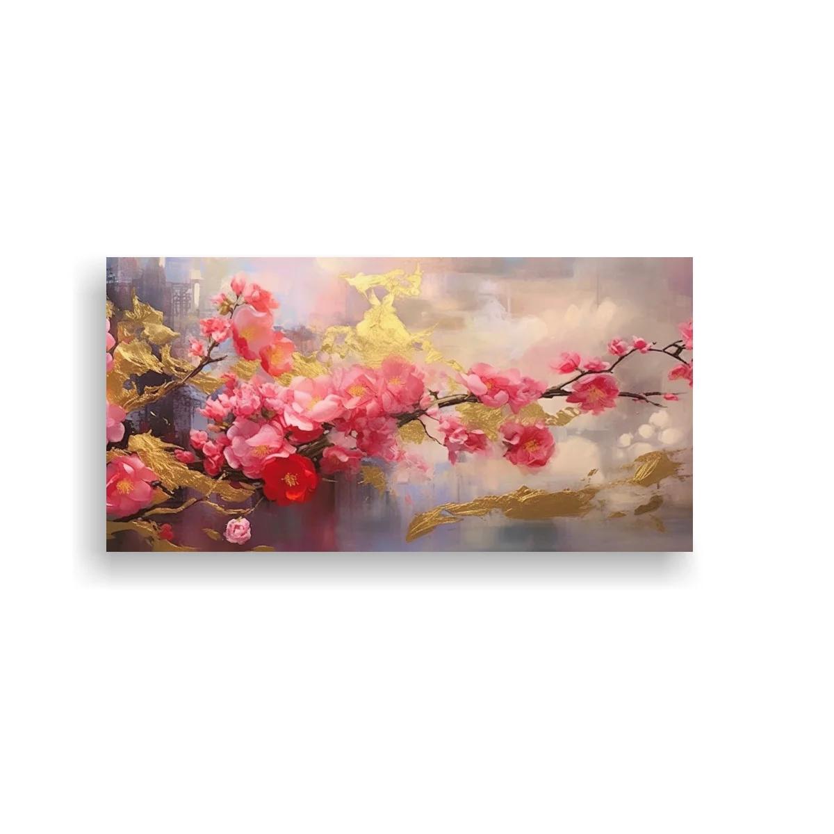 Cuadro rama de flores de cerezo rosadas con fondo etéreo — imagen principal