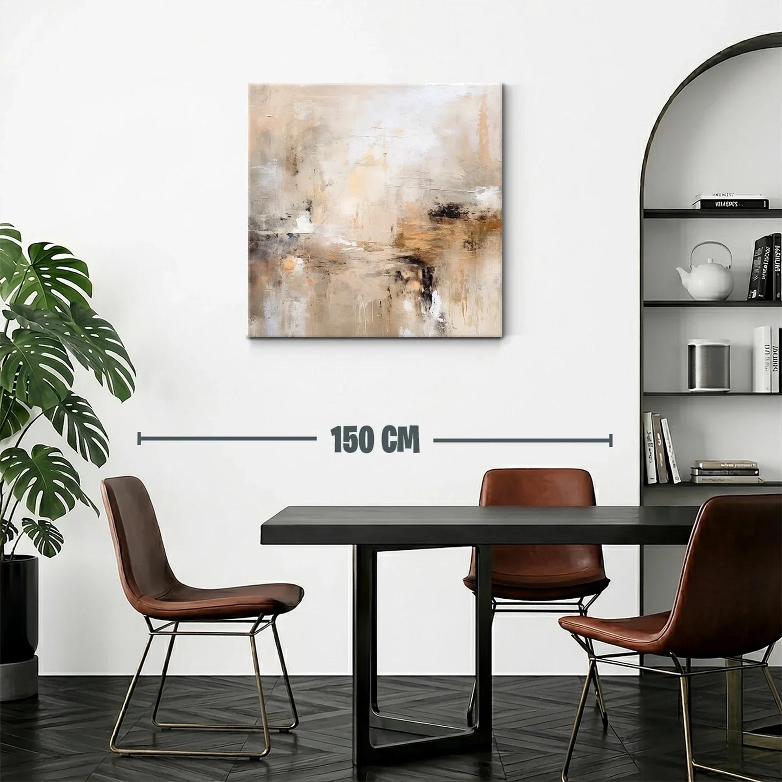 Composición abstracta en tonos cálidos y neutros — miniatura 2