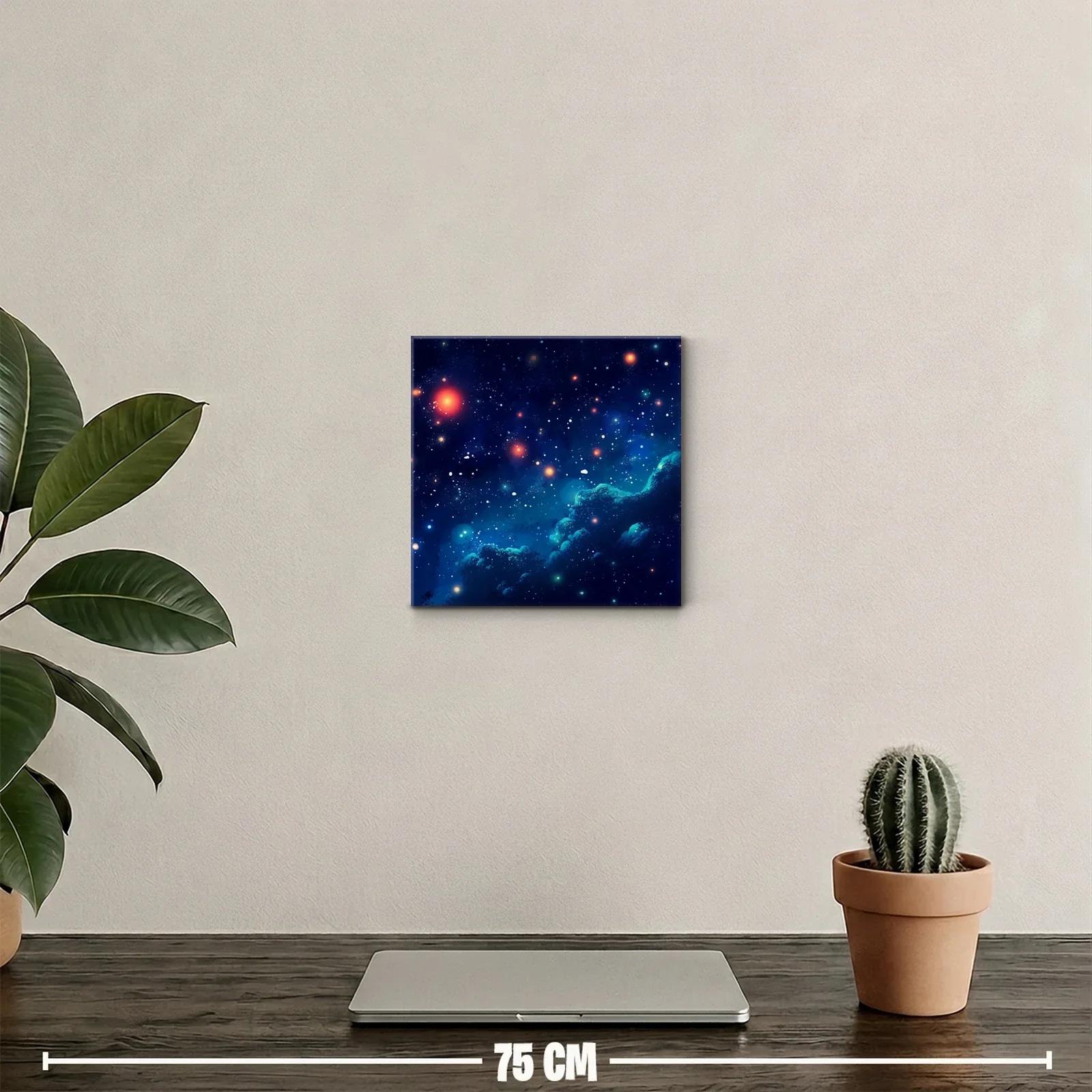 Cielo Estrellado con Destellos en Tonos Azul y Naranja — miniatura 2