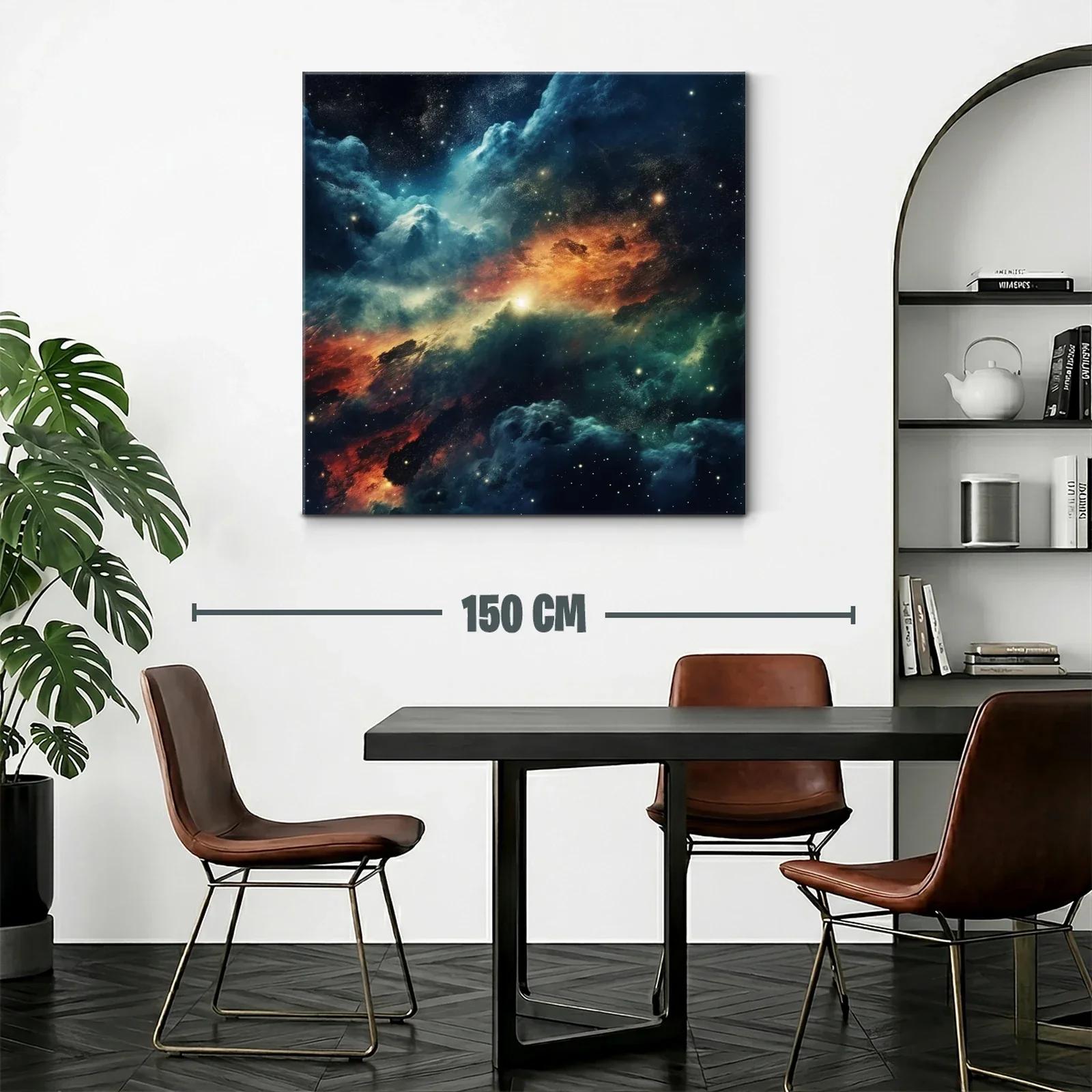 Nebulosa Cósmica en Tonos Profundos y Vibrantes — miniatura 2