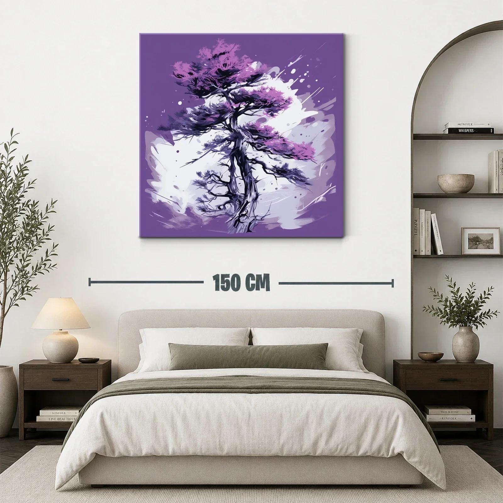 Árbol abstracto con vibrantes tonos morados y lilas — miniatura 3