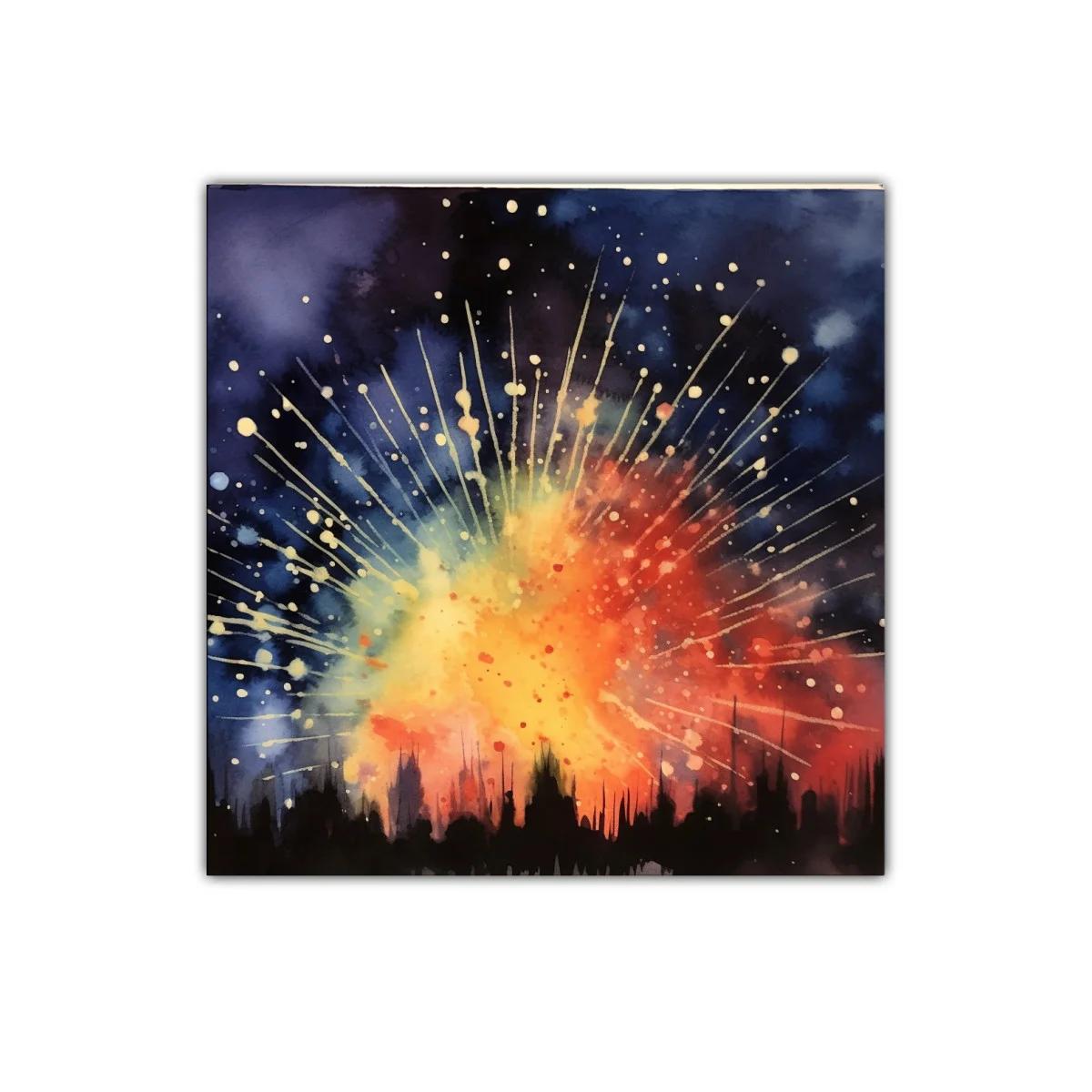 Explosión de color vibrante y luz en el cielo nocturno — imagen principal