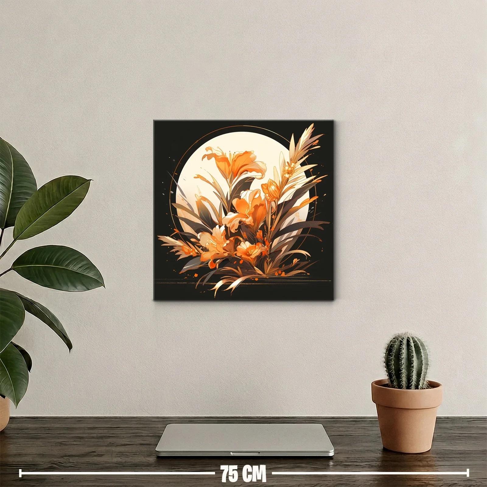 Composición floral brillante con fondo circular luminoso — miniatura 2