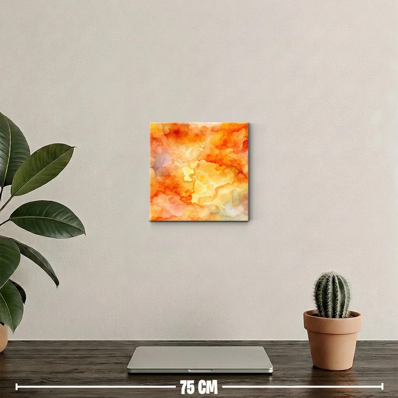 Cuadro abstracto en tonos cálidos y luminiscentes — miniatura 2